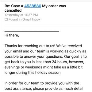 Last email attempt with no response